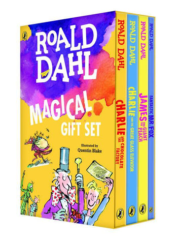 Roald Dahl Magical Gift Set (4 Books) Set : Charlie and the Chocolate Factory, James and the Giant