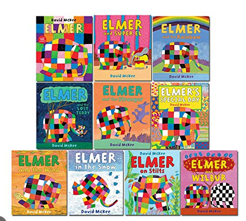 David McKee Elmer Series 10 Books Collection Set