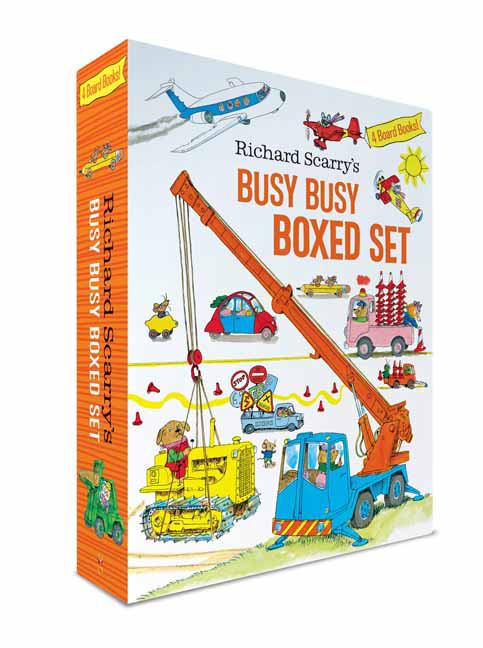 Richard Scarry's Busy Busy Boxed Set : Busy Busy Airport; Busy Busy Cars and Trucks; Busy Busy Cons